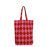 Kado Design - Karierte Tragetasche | diamond grapefruit + brick - ROSA ECK Concept Store