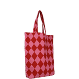 Kado Design - Karierte Tragetasche | diamond grapefruit + brick - ROSA ECK Concept Store