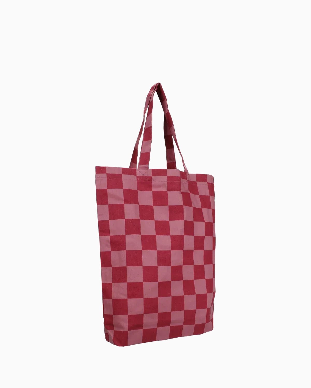 Tragetasche aus Baumwolle • Rot Dunkelrot kariert Kado Design