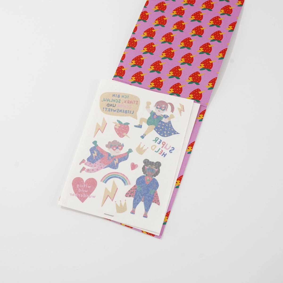 KinderStärken - SUPERKIDS Kindertattoo - ROSA ECK - 7 - 8 €, Bunt, Kinder