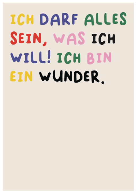 KinderStärken - WUNDER Poster (50 x 70 cm) - ROSA ECK - Bunt, Kinder, Papier