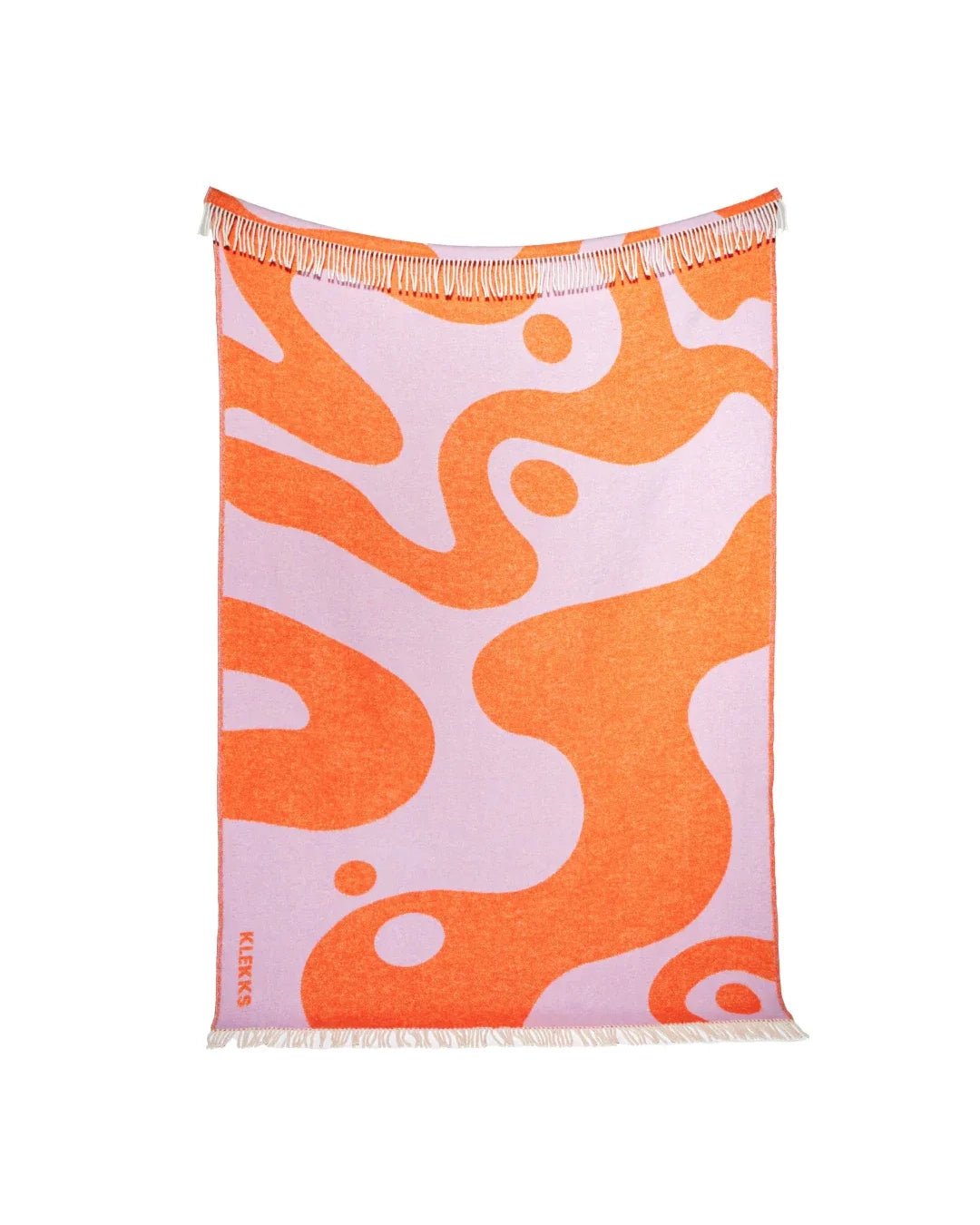 KLEKKS - KLEKKS NO. 8 Wolldecke in Orange - Sofadecke - ROSA ECK -