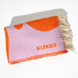 KLEKKS - KLEKKS NO. 8 Wolldecke in Orange - Sofadecke - ROSA ECK -