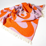 KLEKKS - KLEKKS NO. 8 Wolldecke in Orange - Sofadecke - ROSA ECK -