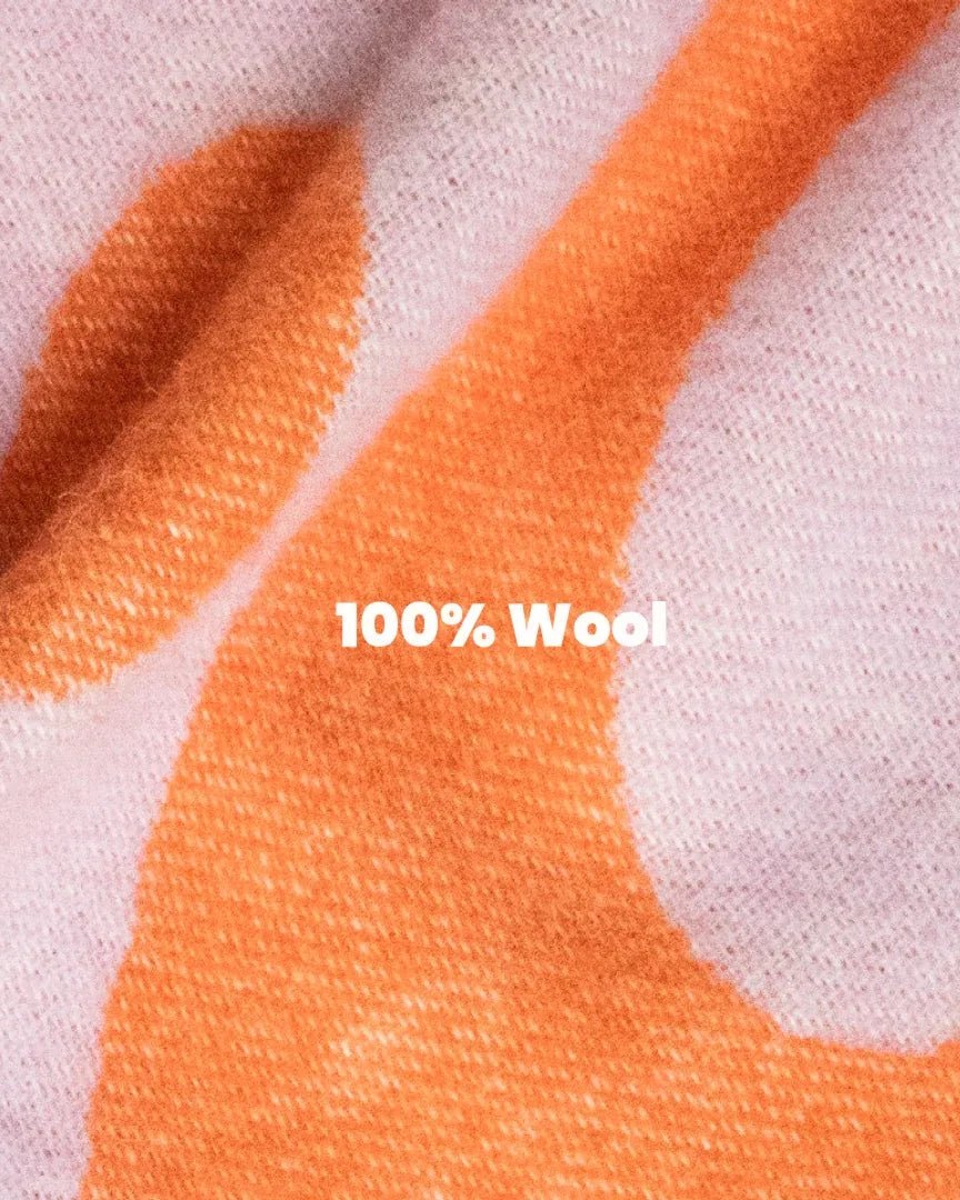 KLEKKS - KLEKKS NO. 8 Wolldecke in Orange - Sofadecke - ROSA ECK -