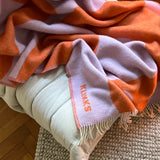 KLEKKS - KLEKKS NO. 8 Wolldecke in Orange - Sofadecke - ROSA ECK -
