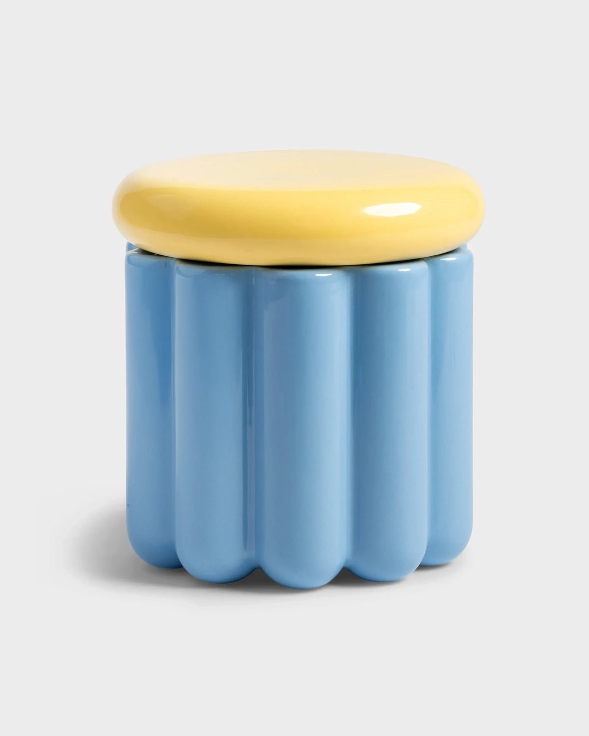 &Klevering - CHARLO Aufbewahrungsdose aus Keramik | Blau/Gelb - Dose - ROSA ECK Concept Store
