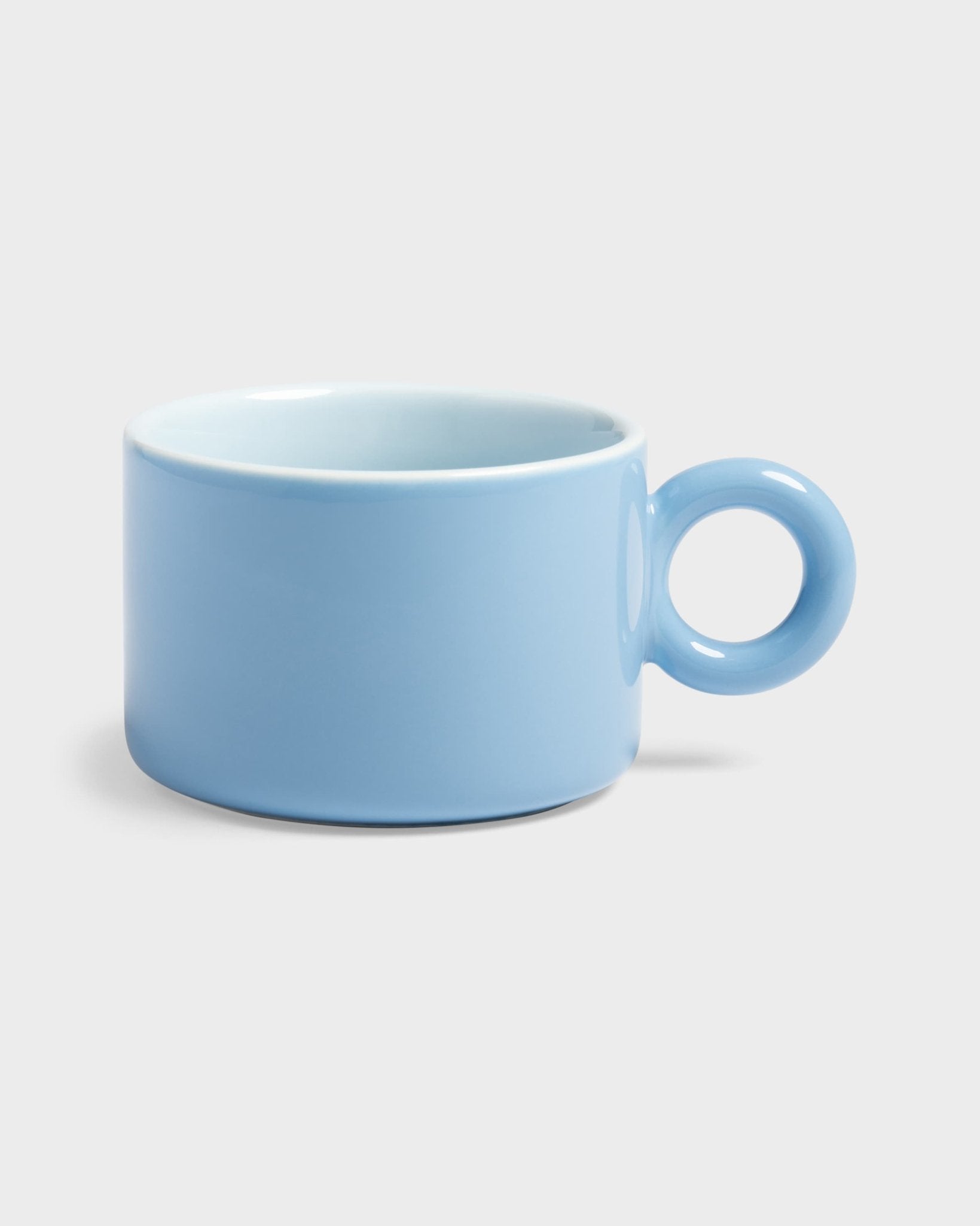 &Klevering - CHIQUITO Tasse | Blau - Kaffee - und Teetasse - ROSA ECK -