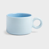 &Klevering - CHIQUITO Tasse | Hellblau - Kaffee - und Teetasse - ROSA ECK -