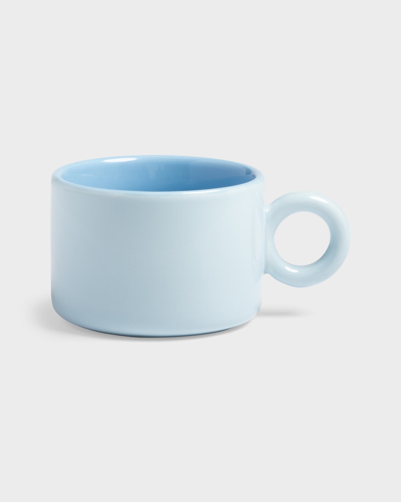 &Klevering - CHIQUITO Tasse | Hellblau - Kaffee - und Teetasse - ROSA ECK -