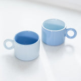 &Klevering - CHIQUITO Tasse | Hellblau - Kaffee - und Teetasse - ROSA ECK -