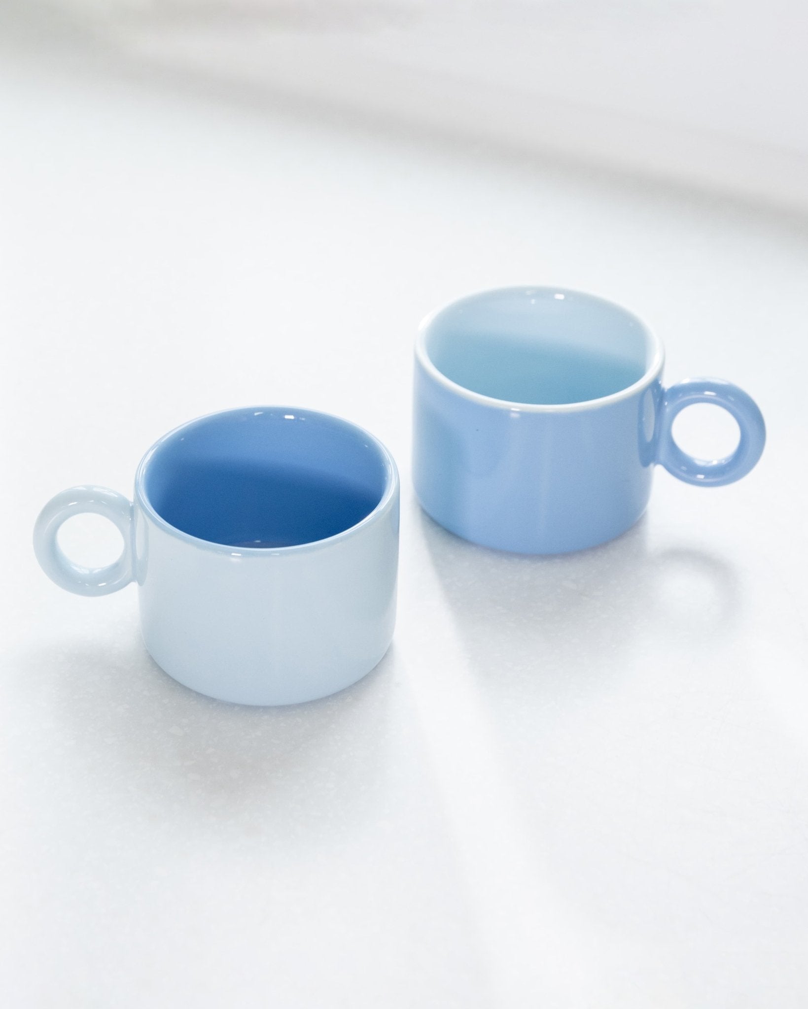 &Klevering - CHIQUITO Tasse | Hellblau - Kaffee - und Teetasse - ROSA ECK -