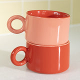 &Klevering - CHIQUITO Tasse | Rosa - Kaffee - und Teetasse - ROSA ECK -
