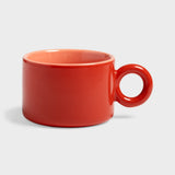 &Klevering - CHIQUITO Tasse | Rot - Kaffee - und Teetasse - ROSA ECK -