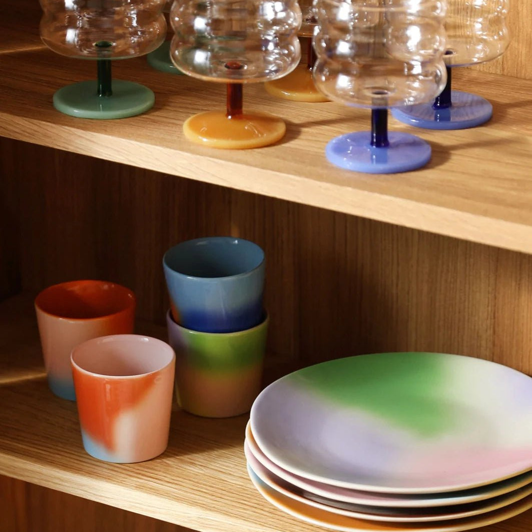 &Klevering - HUE Kleiner Becher (140 ml) | Rosa - Orange - Kaffee - und Teetasse - ROSA ECK -