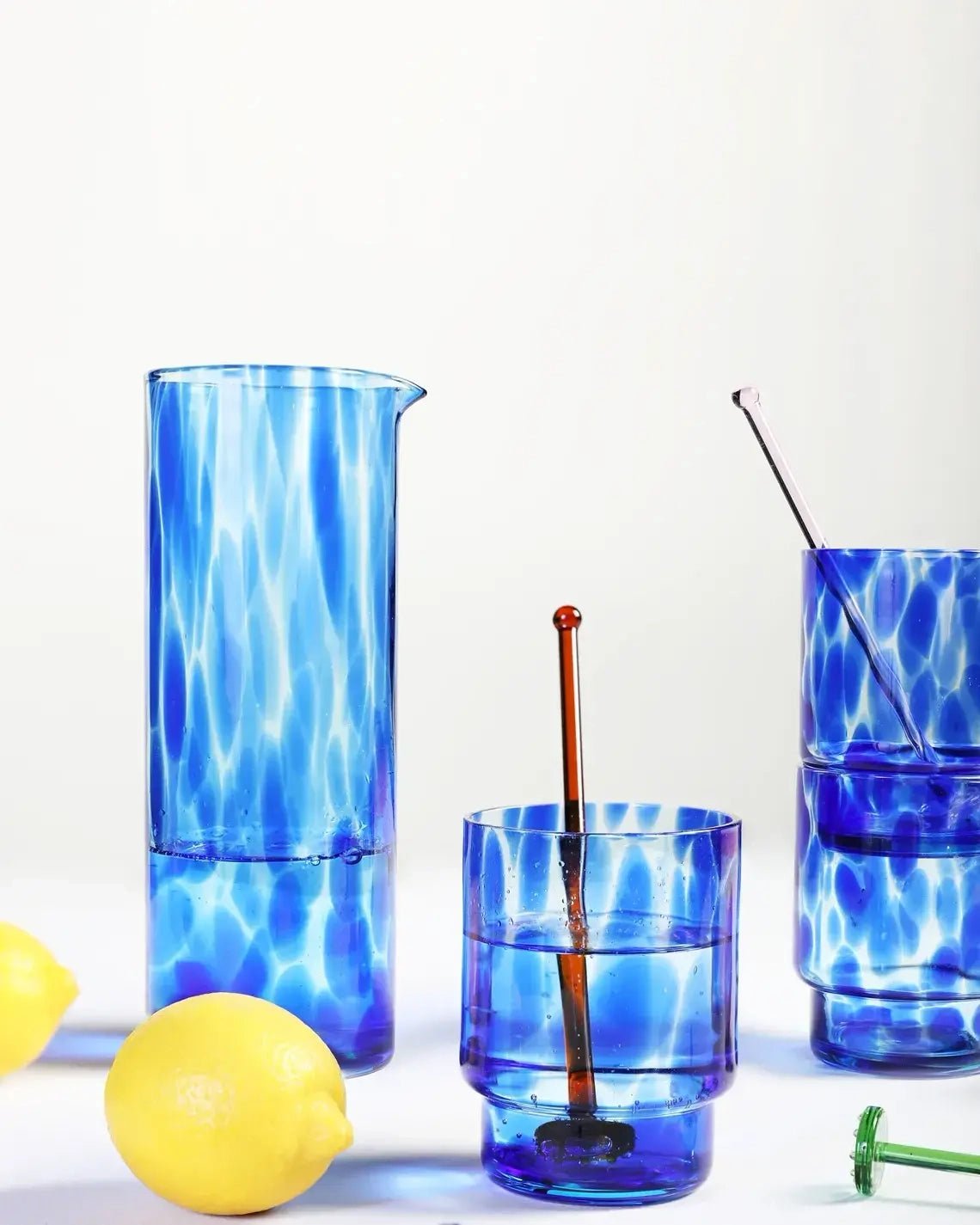 &Klevering - TORTOISE Trinkglas | Blau - Trinkglas - ROSA ECK Concept Store