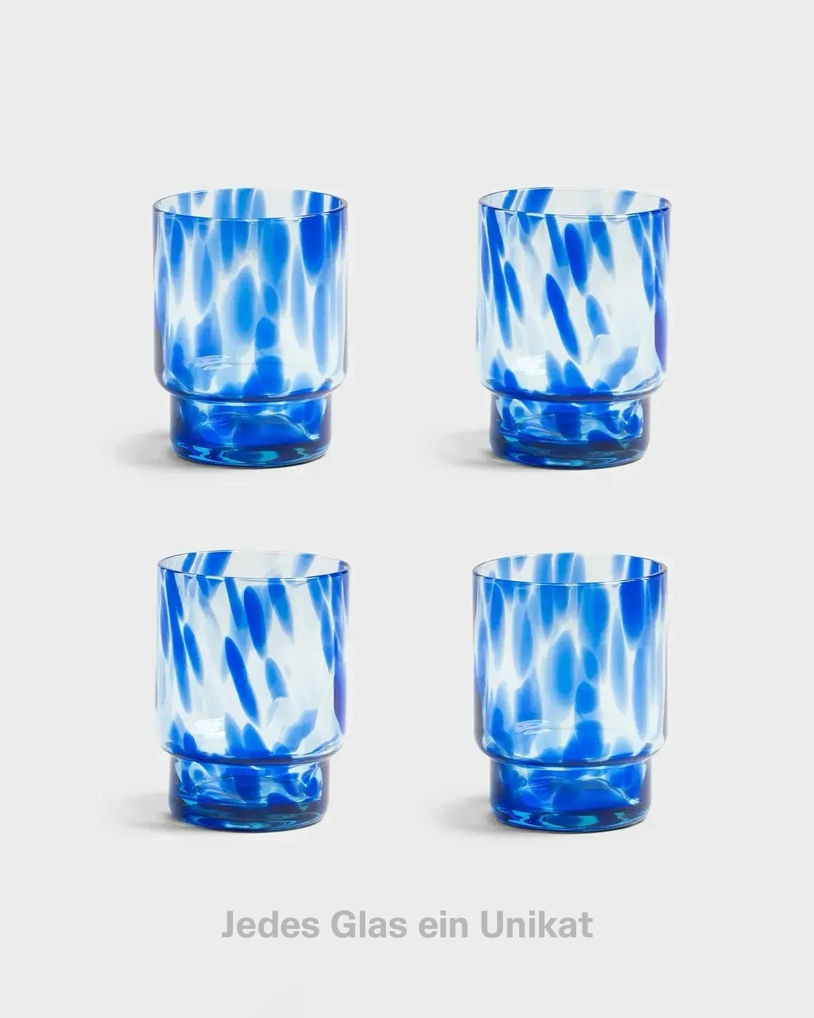 &Klevering - TORTOISE Trinkglas | Blau - Trinkglas - ROSA ECK Concept Store
