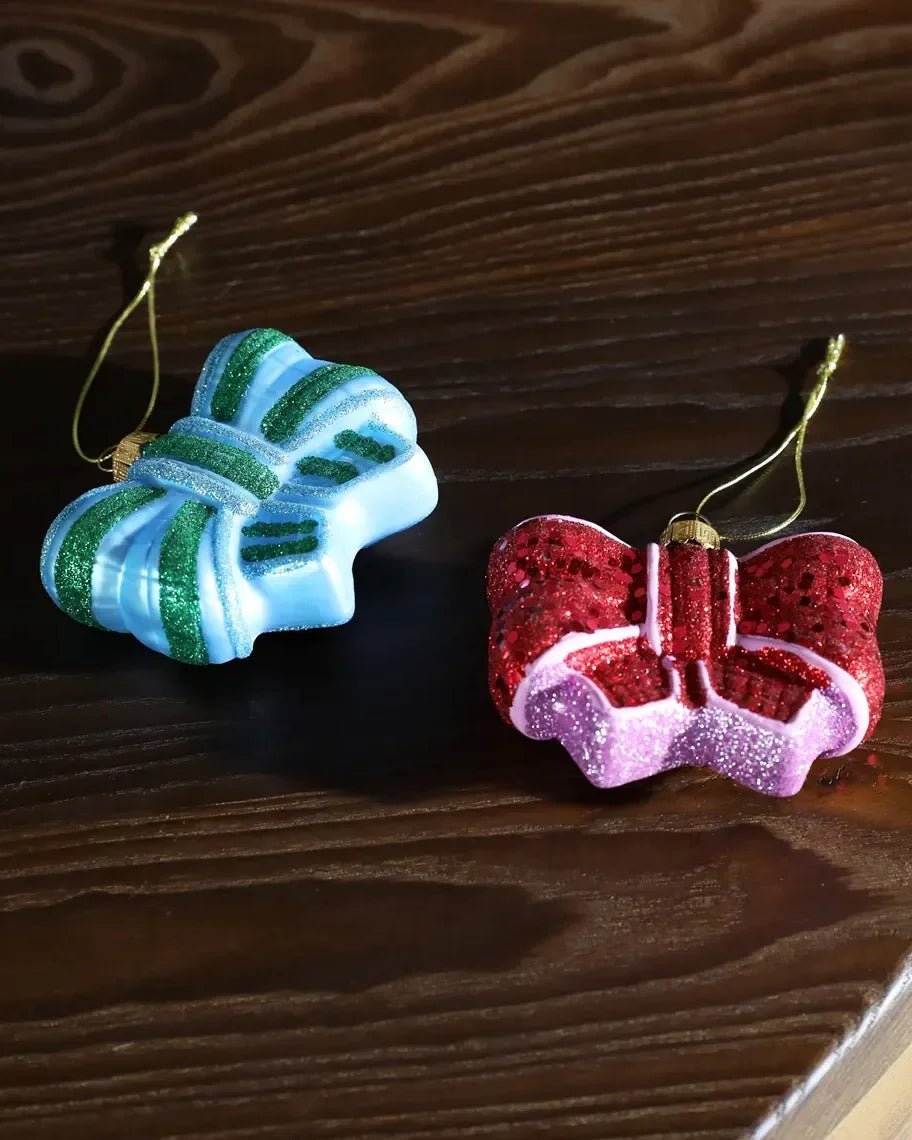 &Klevering - Weihnachtskugel Schleife • Blau - Weihnachtskugel - ROSA ECK