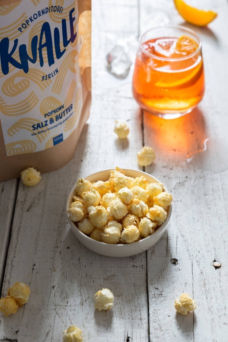 Knalle Popcorn - Popcorn (100 g) | Salz & Butter - ROSA ECK - , ,