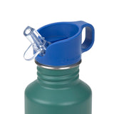 Lässig - LITTLE GANG Kinder - Trinkflasche aus Edelstahl (500 ml) | Regenbogen, Grün - Trinkflasche - ROSA ECK - Flasche, ,