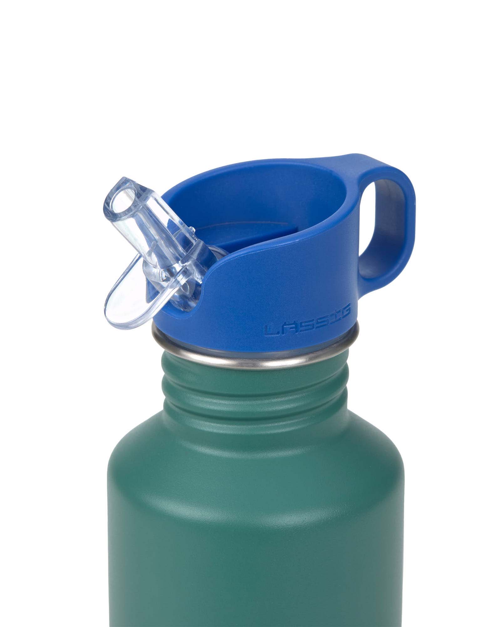 Lässig - LITTLE GANG Kinder - Trinkflasche aus Edelstahl (500 ml) | Regenbogen, Grün - Trinkflasche - ROSA ECK - Flasche, ,