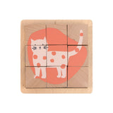 Lässig - LITTLE MATEYS Würfelpuzzle aus Holz - Spielzeug - ROSA ECK - Hund, Katze,
