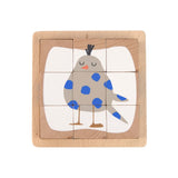 Lässig - LITTLE MATEYS Würfelpuzzle aus Holz - Spielzeug - ROSA ECK - Hund, Katze,
