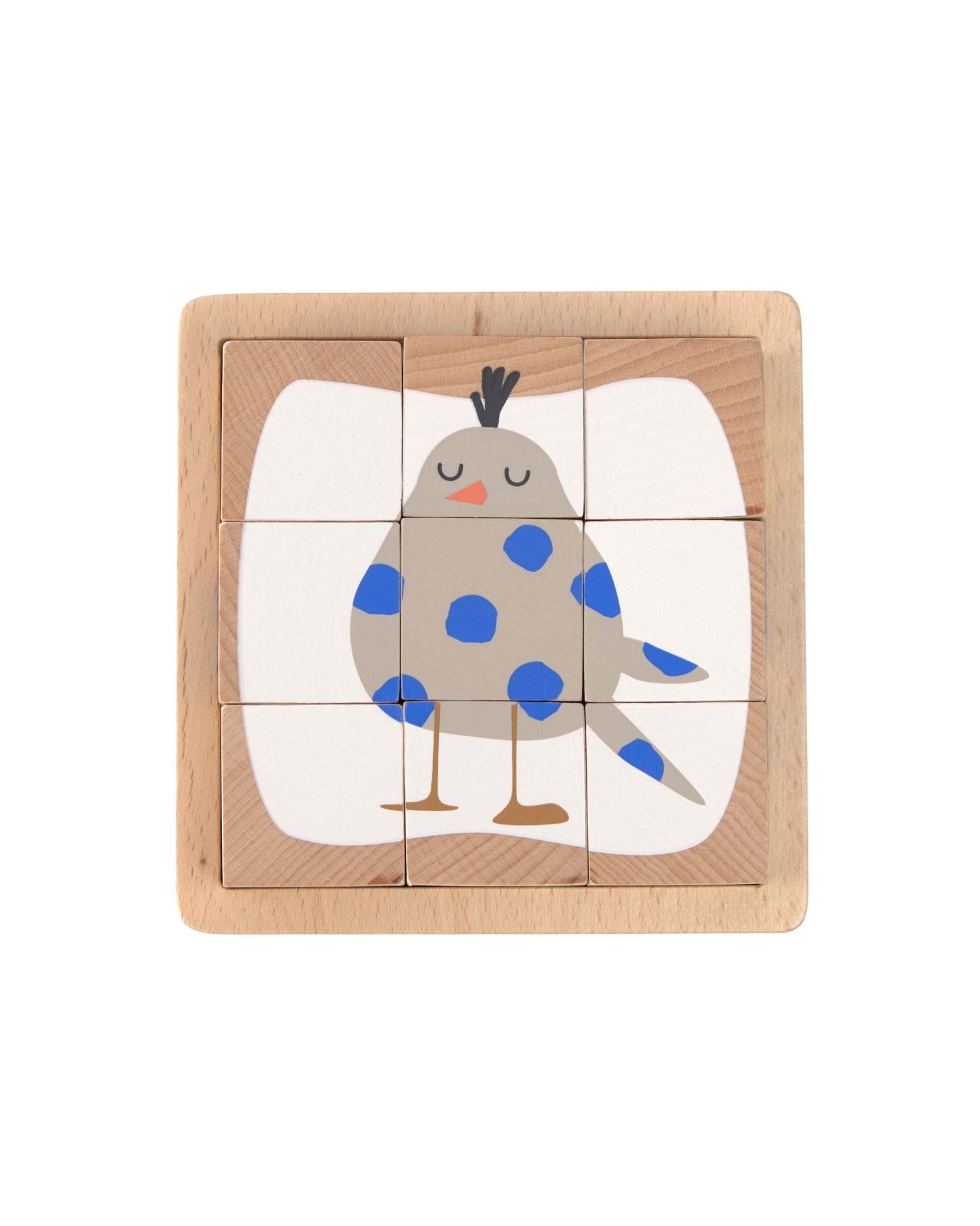 Lässig - LITTLE MATEYS Würfelpuzzle aus Holz - Spielzeug - ROSA ECK - Hund, Katze,