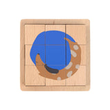 Lässig - LITTLE MATEYS Würfelpuzzle aus Holz - Spielzeug - ROSA ECK - Hund, Katze,