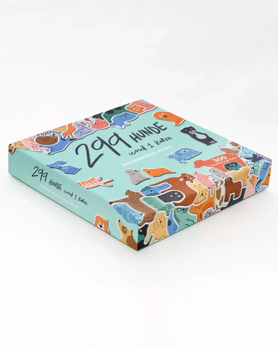 Laurence King Publishing - 299 HUNDE UND 1 KATZE Knäuelpuzzle - ROSA ECK