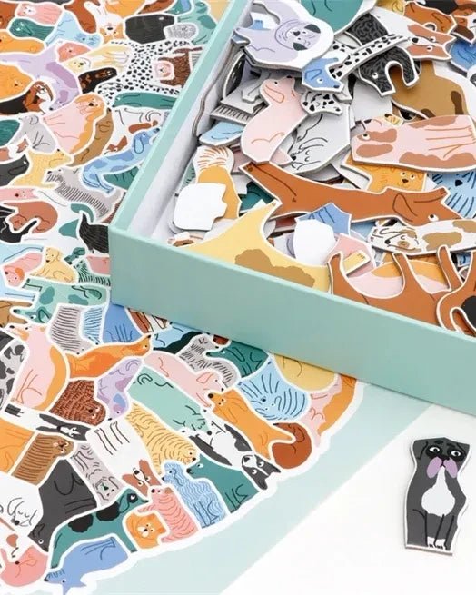 Laurence King Publishing - 299 HUNDE UND 1 KATZE Knäuelpuzzle - ROSA ECK