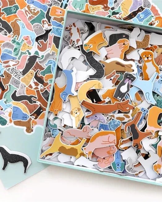 Laurence King Publishing - 299 HUNDE UND 1 KATZE Knäuelpuzzle - ROSA ECK