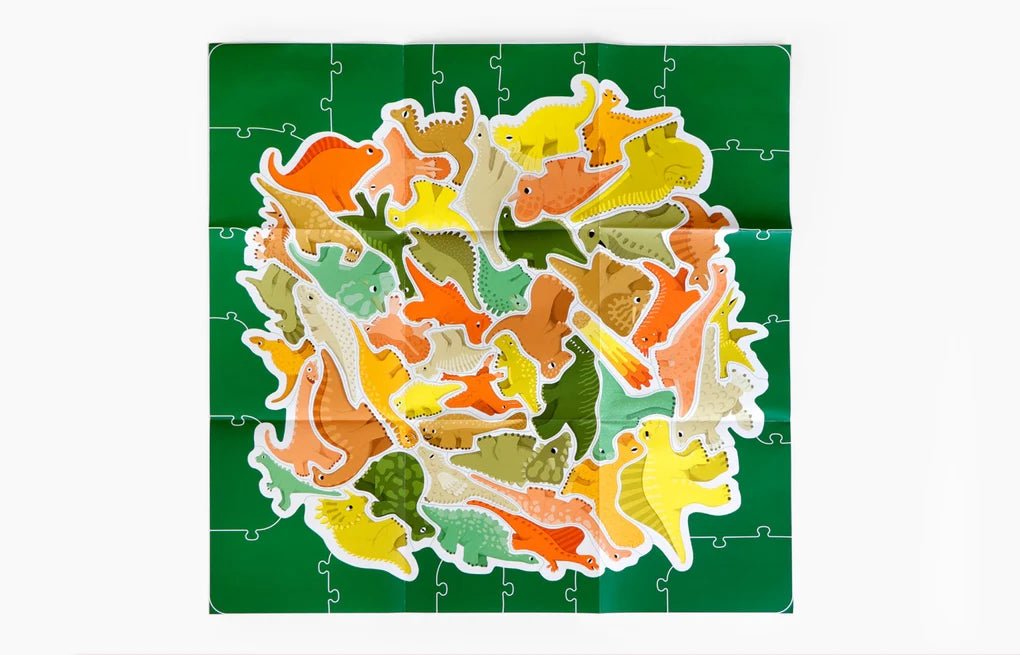 Laurence King Publishing - 49 DINOSAURIER UND 1 ASTEROID Puzzle - ROSA ECK - Kinder, LKP, LKV