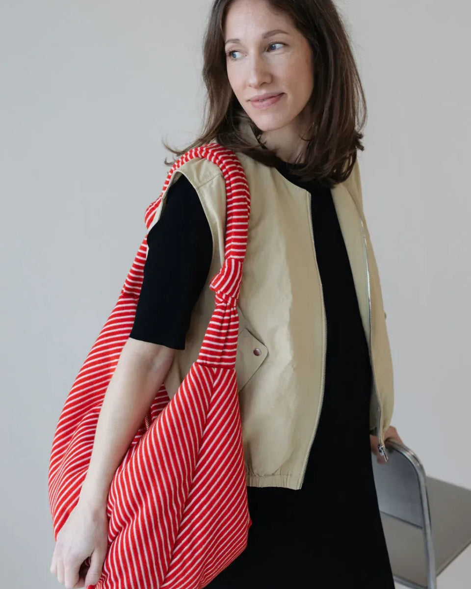 Lukkily - LUKKILY BAG 1 Tragetasche • Terry Red/White - Tasche - ROSA ECK Concept Store