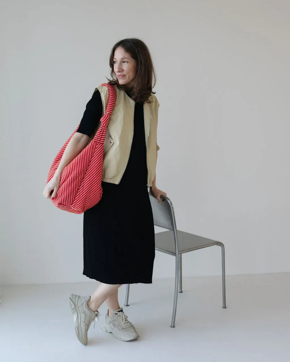 Lukkily - LUKKILY BAG 1 Tragetasche • Terry Red/White - Tasche - ROSA ECK Concept Store