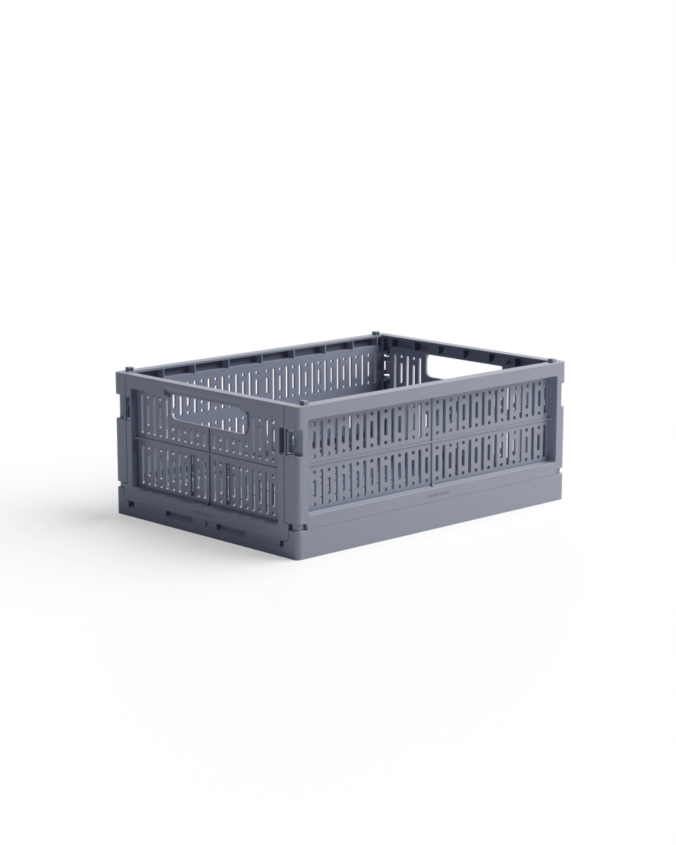 Made Crate - Klappbox Midi Blue Grey - ROSA ECK - Blau, ,