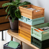 Made Crate - Klappbox Midi Misty Grey - ROSA ECK - Grau, ,