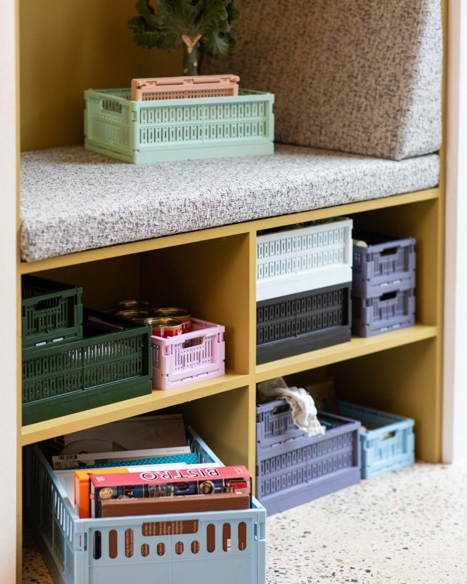 Made Crate - Klappbox Midi Misty Grey - ROSA ECK - Grau, ,