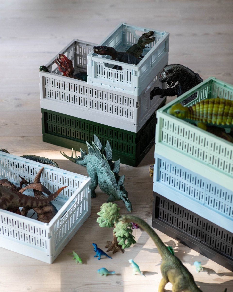 Made Crate - Klappbox Midi Misty Grey - ROSA ECK - Grau, ,