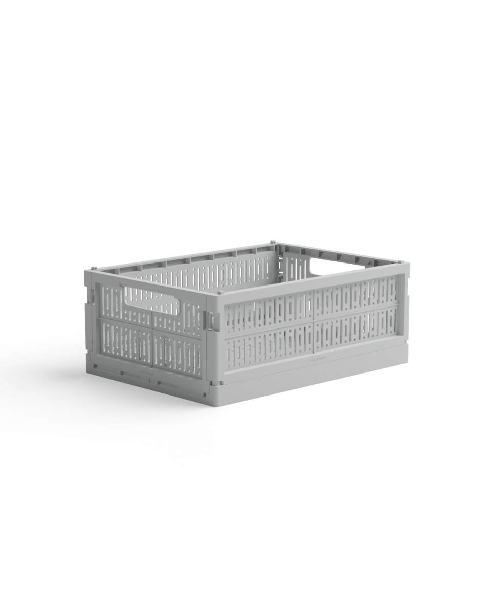 Made Crate - Klappbox Midi Misty Grey - ROSA ECK - Grau, ,