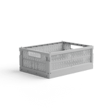 Made Crate - Klappbox Midi Misty Grey - ROSA ECK - Grau, ,