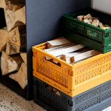 Made Crate - Klappbox Midi Mustard - ROSA ECK - Gelb, ,