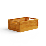 Made Crate - Klappbox Midi Mustard - ROSA ECK - Gelb, ,