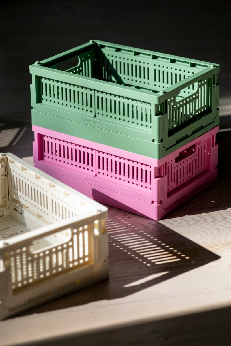 Made Crate - Klappbox Mini Green Bean Green - ROSA ECK - Grün, ,