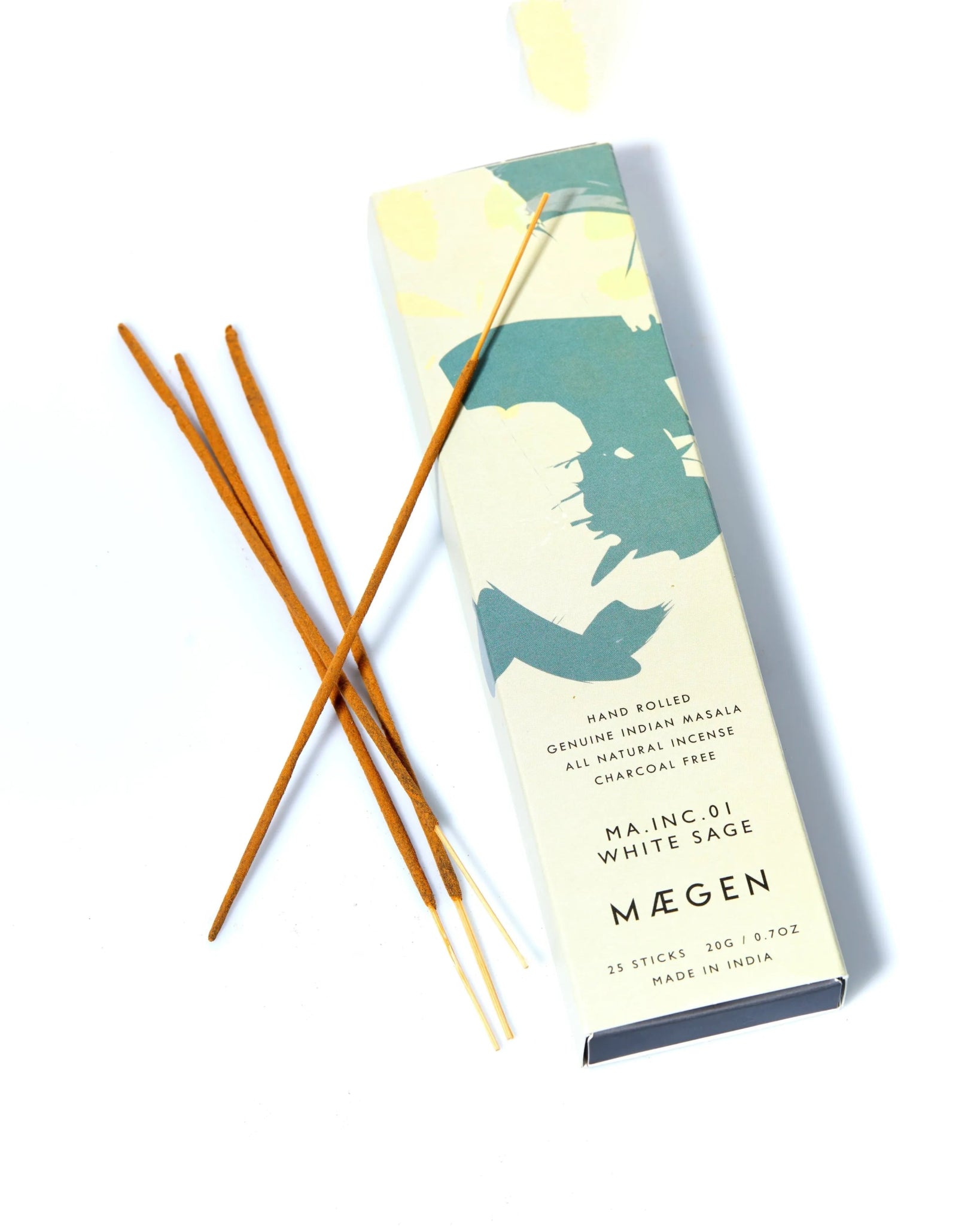 MAEGEN - WHITE SAGE Räucherstäbchen (25 Stück) - Räucherstäbchen - ROSA ECK Concept Store