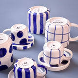 Magazin Minori - GRID Espressotasse mit Untersetzer • mare blue - Espressotasse - ROSA ECK Concept Store