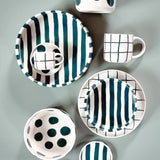 Magazin Minori - STRIPES Espressotasse mit Untersetzer • gentle green - ROSA ECK Concept Store