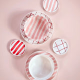 Magazin Minori - STRIPES Espressotasse mit Untersetzer • incanto rose - ROSA ECK Concept Store