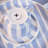 Magazin Minori - STRIPES Espressotasse mit Untersetzer • morning azzuro - Kaffee - und Teetasse - ROSA ECK Concept Store