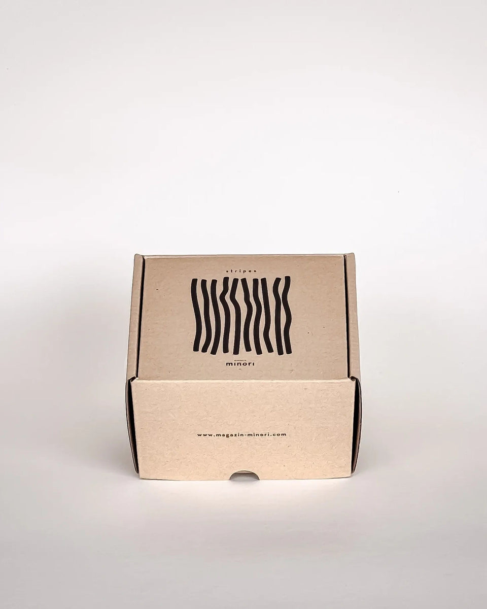 Magazin Minori - STRIPES Espressotasse mit Untersetzer • tramonto red - ROSA ECK Concept Store